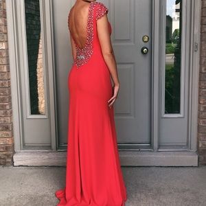 Evening gown open back